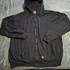 Men's Black Zip-Up Hoodie Sweater